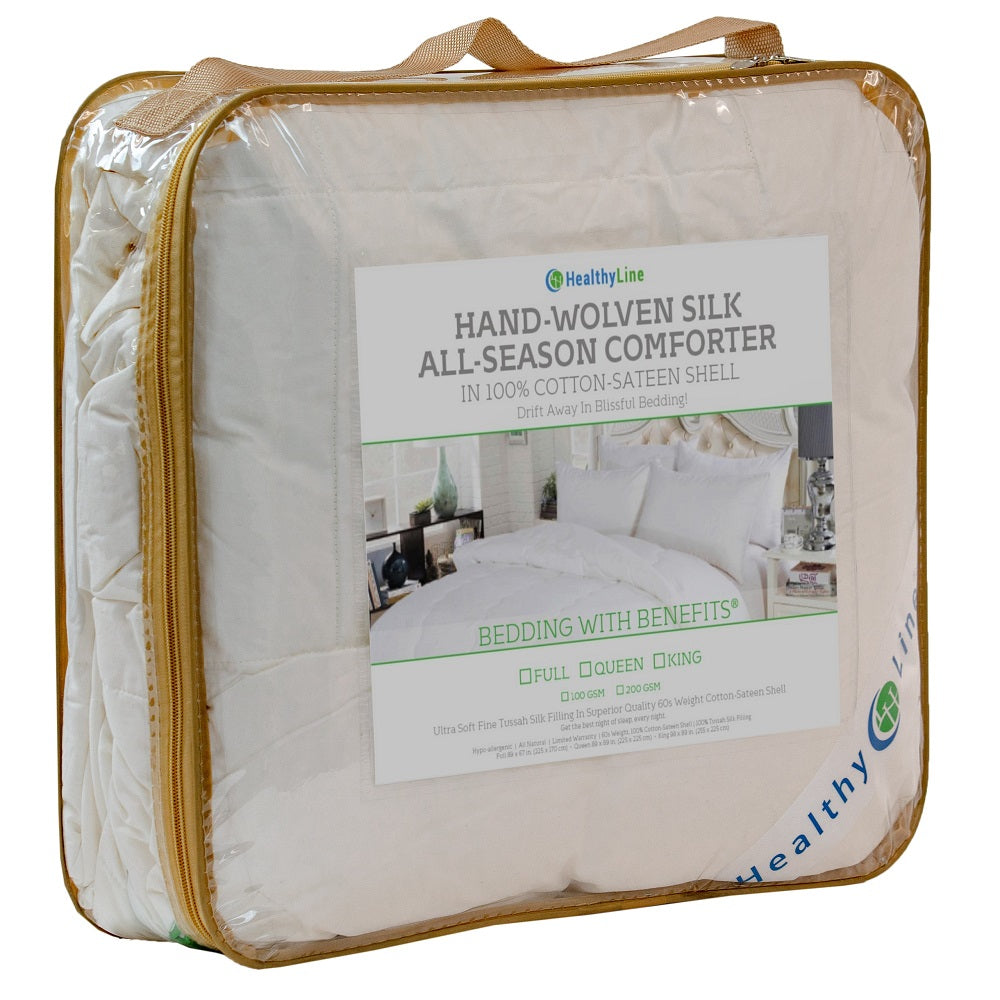 100% Natural Silk Filled Comforter – Lightweight | 100 GSM / 200 GSM