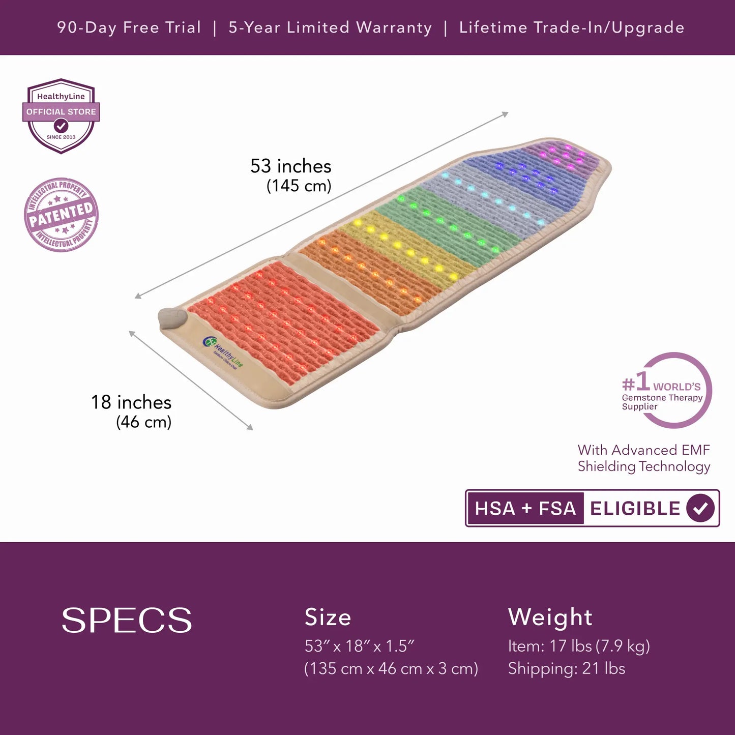 [Variant] The Rainbow Chakra Series / Rainbow Chair 53" x 18" 3rd edition