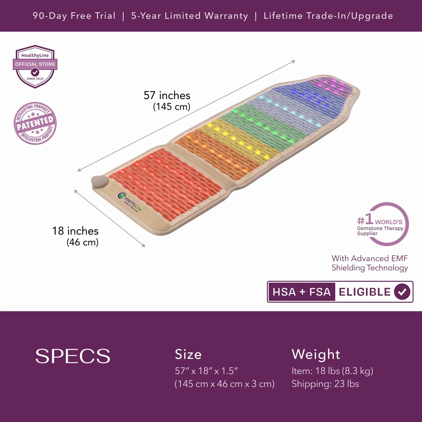 [Variant] The Rainbow Chakra Series / Rainbow Chair 57" x 18" 3rd edition