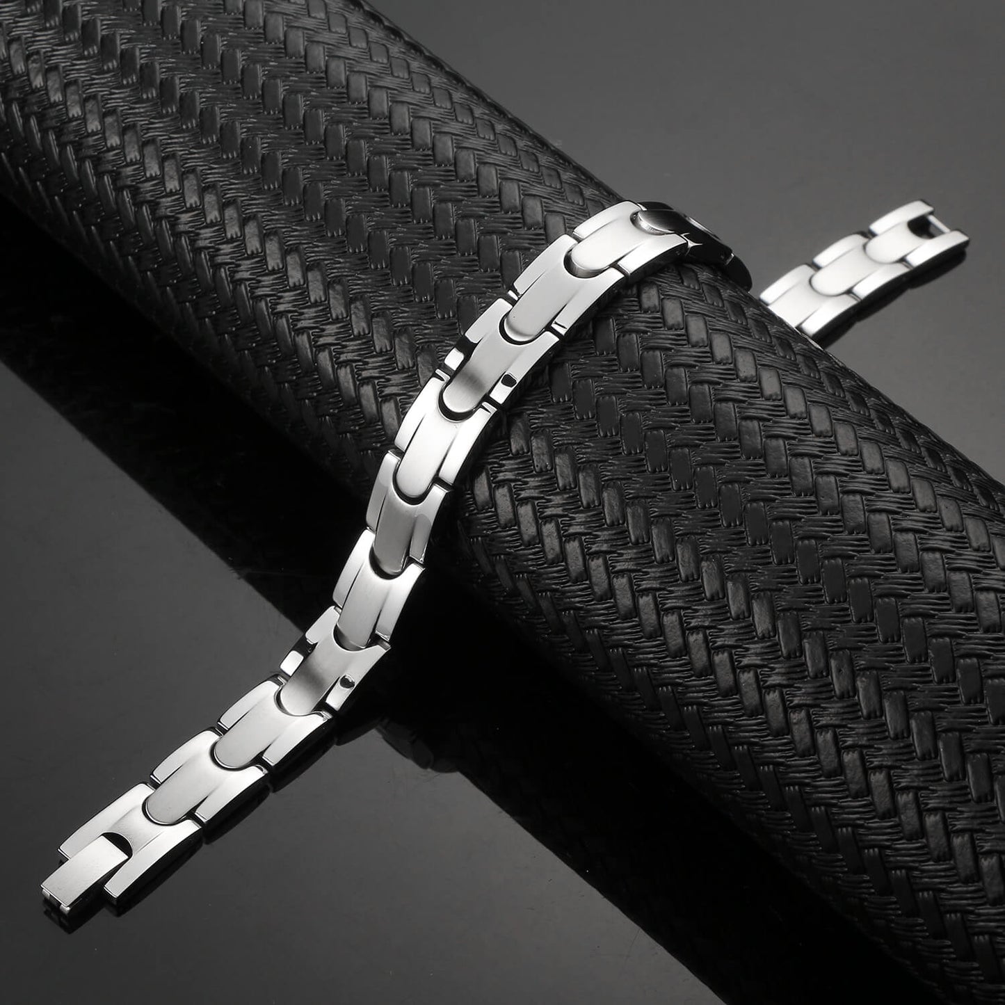 Stainless Steel Energy Bracelet 4-in-1. 2 Colors available. Model B113